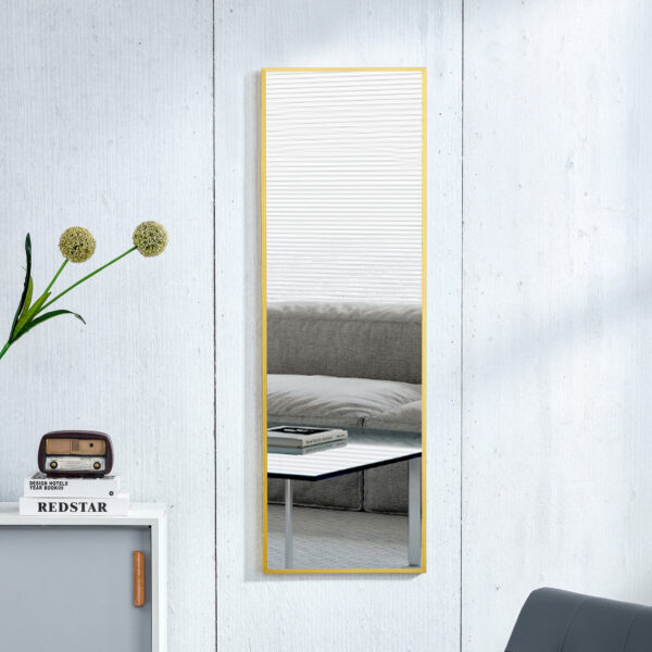 23cead91bd9c4c0f8a65ff2157a3c1db_20240321_2f895b2baebb1f13f0def708dc9d5acb The 4rd generation aluminum alloy metal frame wall mounted full body mirror, bathroom makeup mirror, bedroom entrance, decorative mirror, quality upgrade, 48 "* 13.8"