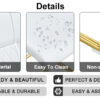 Modern dining chairs, dining room chairs, and golden leg cushioned chairs made of artificial leather, suitable for kitchens, living rooms, bedrooms, and offices. Set of 6 pieces (white+PU )C-001