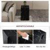 11.8*11.8*19.6 Inch Black Marble Texture MDF Coffee Table - Luxurious Design, Perfect Living Room Accent.Rectangular fashion texture design coffee table, suitable for various situations and scenes.