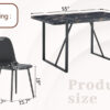 Table and chair set.Modern Black Marble Pattern MDF Dining Set - 55"x31.4" with 4 Cat Claw PU Chairs.Modern Mid-Century Style Upholstered Side Chairs,Spoon Shaped Chairs.Four Chairs per Box.