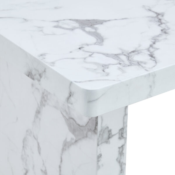 2562b9c5d26c46ac80f153dc348e41f3_f03d0cc1d03fd1200ac34700ec1390a0 63"*35.4"*30" inches Luxurious Marble Pattern MDF Dining Table - A Choice of Subtle Luxury for Your Home.Create Your Exclusive Low-Key Luxury Space.
