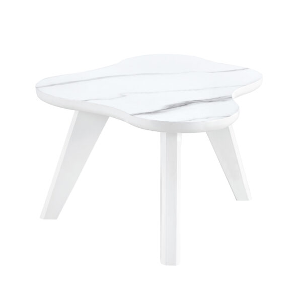 25d6000467d4498480359f8dd27644f6_a904bd47d153dbd76772e712798ed55d Modern minimalist white imitation marble table top. Solid wood legs, cloud shape to give you a new experience, computer desk. The game table. Suitable for dining and living rooms.