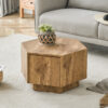 Simple and Practical! MDF material hexagonal coffee table with drawers.Made of high-quality materials,Adopting a unique hexagonal design,simple and elegant without losing personality.
