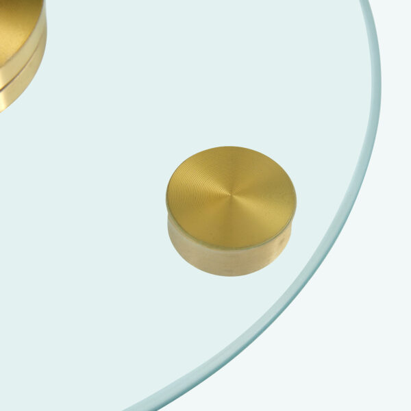 260acaaccc8548839c23100af1ceb741_bc71fe6ce551550475c6590d95efeaa2 Double layer rotatable round glass.The rotatable design makes it more convenient to retrieve and place items.The upper glass has a diameter of 30.3 inches, while the lower glass15 inches.