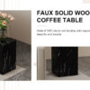 11.8*11.8*19.6 Inch Black Marble Texture MDF Coffee Table - Luxurious Design, Perfect Living Room Accent.Rectangular fashion texture design coffee table, suitable for various situations and scenes.