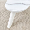 Modern minimalist white imitation marble table top.  Solid wood legs, cloud shape to give you a new experience, computer desk.  The game table.  Suitable for dining and living rooms.