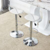 Modern minimalist bar chairs and bar stools. Can rotate 360 ° and adjust lifting. PET backrest and PU seats. Set of 2. Suitable for bars, restaurants, and front desk cashiers. W1151P172644