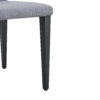 Table and chair set.79"x31.5" Inch Tempered Glass Tabletop With X-shaped Black Metal Table Legs,Wood Grain Textured MDF Crossbeam.Paired With 8 Light Gray Linen-Cotton Dining Chairs.