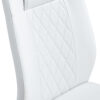 Modern dining chairs, dining room chairs, and golden leg cushioned chairs made of artificial leather, suitable for kitchens, living rooms, bedrooms, and offices. Set of 6 pieces (white+PU )C-001