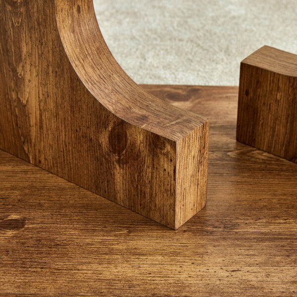 291c50a6f7f541f9bacc732749c48a92_20240204_c33ce5ee1923afb372bfc677d9b06746 A rectangular modern and fashionable coffee table with tempered glass tabletop and wooden color MDF legs. Suitable for living room.47.2"*25.5"*18"