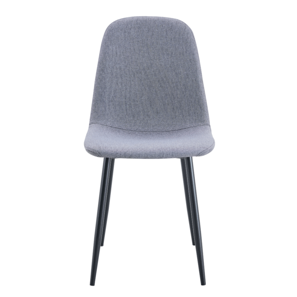 295e5fea53514de4ba48c1a44d7917d4_4b2a4f20dab86b23192e0806c2c7ef37 Luxury Simple Chair - Set of 4 Light Gray Linen-Cotton Material High Resilience Dining Chair with Metal Black Leg.Integral metal leg architecture,Suitable for various interior decoration styles.