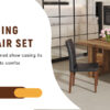 Table and chair set.64.5 x 35.4 Inch Stylish Wood Color Textured Dining Table.Perfectly Blending Simplicity And Transparency.Paried With 4 Black PU Dining Chairs with Walnut Color Metal Leg.