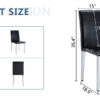 Four Black PU dining chairs,Silver Metal Legs.Simple and versatile, comfortable and accompanied. Exquisite and versatile dining chairs unlock a comfortable new experience.(Set of 4)