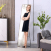 The 4th generation floor standing full-length mirror. wall mirror, bathroom makeup mirror, bedroom foyer. Elegant Flower Pear Color Full-Length Mirror - Aluminum Alloy Frame Design. 60*16.5"