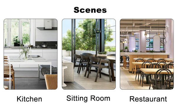 2a233c246d224afcae5b70eeb833cee8_20240222_51e24bf3d39b4de24c6758dc44348979 A modern and practical circular dining table. Made of MDF tabletop and wooden MDF table legs. 6-piece technology cloth high backrest cushion side chair, C-shaped tube black metal legs. CT-403 C-1162