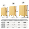 20"/24"/28" 3 pcs/set in ABS Spinner Wheel Luggage, Carry on Suitcase, with Cup Holder & USB Port & Phone Holder (Yellow)
