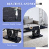 Modern minimalist black MDF pattern sticker pattern MDF rectangular coffee table. Add a peaceful and comfortable atmosphere to your home. MDF coffee table, black MDF pattern sticker, side table.