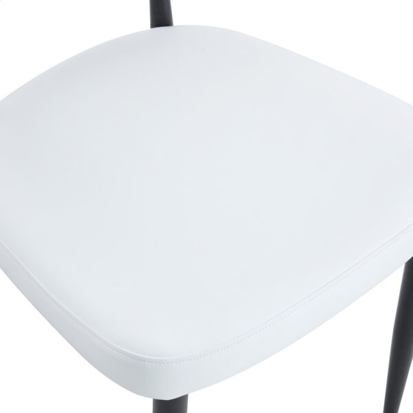 2afd99b07b0a44e096df562e50403d7e_6a7649c8195aacb99f7554b9adbf4f3a Table and chair set.A Modern Minimalist Circular Dining Table With A Diameter Of 33.3 Inches.Paired With 4 White Minimalist Ergonomic Dining Chair, With A Curved Backrest For Comfortable Design.