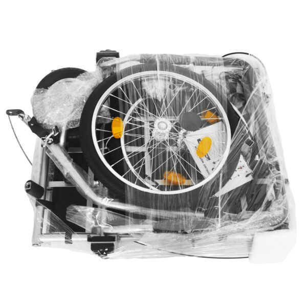 2b4242ba72cf456a817821c6e97f0914_a8f713594ef0d02e26266eb611755240 3-in-1 Heavy-Duty Bike Cargo Trailer – E-Bike Compatible Steel Frame, 110lb Capacity, Convertible Stroller & Pull Cart w/Suspension, 20" Wheels & Accessories