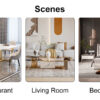 Modern dining chairs, dining room chairs, and golden leg cushioned chairs made of artificial leather, suitable for kitchens, living rooms, bedrooms, and offices. Set of 6 pieces (white+PU )C-001