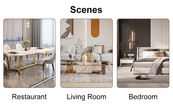 Modern dining chairs, dining room chairs, and golden leg cushioned chairs made of artificial leather, suitable for kitchens, living rooms, bedrooms, and offices. Set of 6 pieces (white+PU )C-001