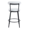 Fashionable and Comfortable - Two Sets of Ergonomic High Legged Bar Chairs,With White Fabric Cushions And a Total Height Of 35.5 Inches.Black And White Classic Color Scheme, Fashionable And Versatile.