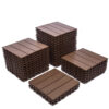 76-Pack 11.42"x11.42" Plastic Interlocking Deck Tiles - 68.80 Sq.Ft Outdoor Plastic Flooring,Super Durable & Waterproof, All-Weather Indoor/Outdoor Use,Eco-Friendly Non-Toxic Material