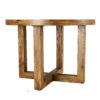A modern and practical circular dining table. Made of MDF tabletop and wooden MDF table legs. Suitable for living room and bedroom. 42 inches * 42 inches * 30 inches
