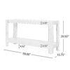 Mirod Modern Farmhouse Console Table,Elegant Minimalist Design with Premium Wood Veneer and Rounded Corners