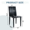 Two black PU dining chairs, simple and versatile, comfortable and accompanied. The exquisite and multifunctional dining chair has opened up a comfortable new experience. (2-piece set)