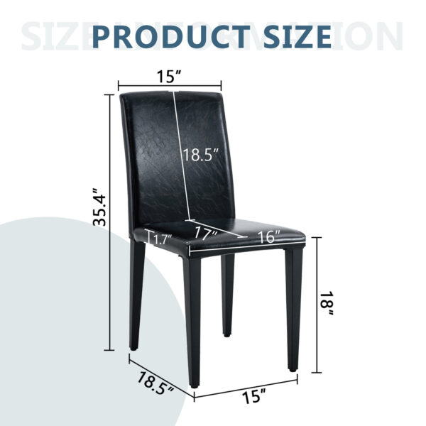 2c7800d3e79d404c9eba7a5535b31993_c75c1e190c0da7ff4d11987f45cf22c5 Two black PU dining chairs, simple and versatile, comfortable and accompanied. The exquisite and multifunctional dining chair has opened up a comfortable new experience. (2-piece set)