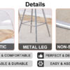 Modern and comfortable upholstered bar chairs, metal legs, small size bar chairs, suitable for part of the crowd, stylish design for dining room, kitchen, terrace and living room chairs.