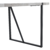Table and chair set.A minimalist retro rectangular dining table with a specially textured top and black metal legs.Paired With 6 White Artificial PU Chairs With Curved Widened Cushion Design.