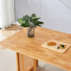 Chinese country retro solid wood dining table, simple modern imitation rattan dining table, wooden dining table.Suitable for dining room, living room, office.Natural Style Solid Wood Dining Table.