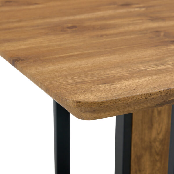 2d8969899ea0490299f3965f907d4f6c_64ddd73fc99c41ba129ee4a3d6417fe3 Table and chair set.67"x36" Wood-Textured MDF Dining Table Set with 6 Brown Fabric Chairs.MDF sticker,Wood colored texture sticker,Black C-tube dining chair legs,Suitable for kitchen,Dining room,etc.