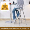 Modern and comfortable upholstered bar chairs, metal legs, small size bar chairs, suitable for part of the crowd, stylish design for dining room, kitchen, terrace and living room chairs.