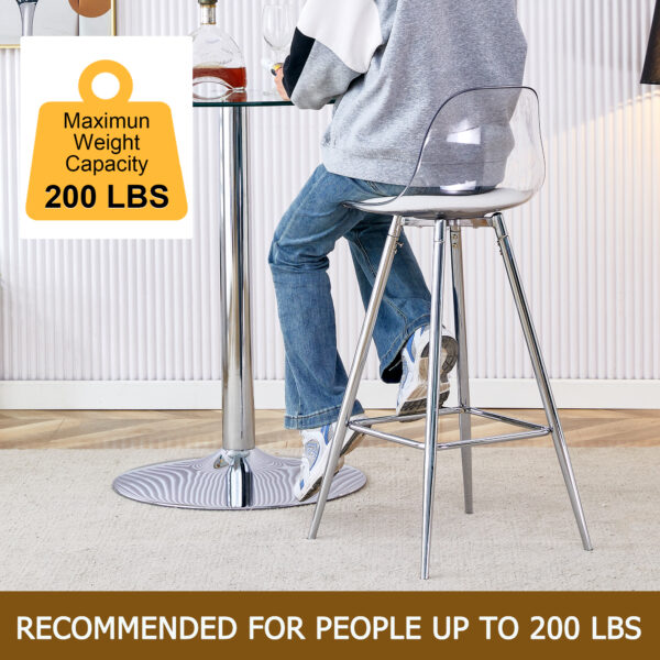 Modern and comfortable upholstered bar chairs, metal legs, small size bar chairs, suitable for part of the crowd, stylish design for dining room, kitchen, terrace and living room chairs.