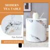 The cylindrical table with its patterned design can be easily integrated into a variety of interior styles, from coffee tables to small dining tables, workbenches or makeshift writing desks.