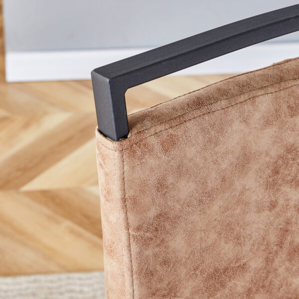 2e3151feeec44f3fbfc66f32551813d8_20240408_3a1b4b77ea67851274b468f73a939edb Modern Dining Chairs, Technology cloth High Back Upholstered Side Chair with C-shaped Tube Black Metal Legs for Dining Room Kitchen Vanity Club Guest Office chair (Set of 4)Brown 1162