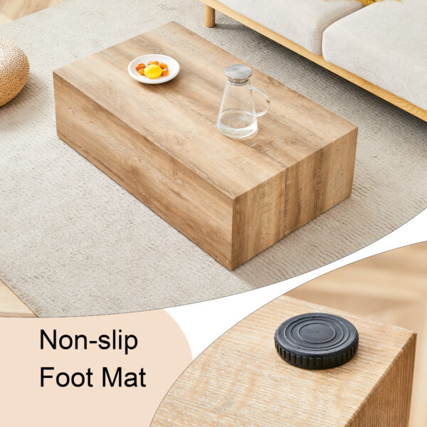 2e64e64a8b8f47de8ccd3c7d1a502a1f_8624747772e8c1c629972004fe1fc4b8 Elevate your living space with this modern MDF coffee table that showcases smooth, light wood color texture patterns. It is characterized by stylish design.39.3*23.6*12