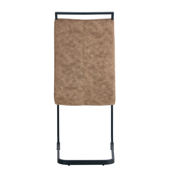 2e8573cff3914cab89e14e77ec8a1a83_20240408_969745381b51de61d7ebac433b1fb296 Dining Chairs,tech cloth High Back Upholstered Side Chair with C-shaped Tube Black Metal Legs for Dining Room Kitchen Vanity Patio Club Guest Office chair (Set of 2) Brown1162