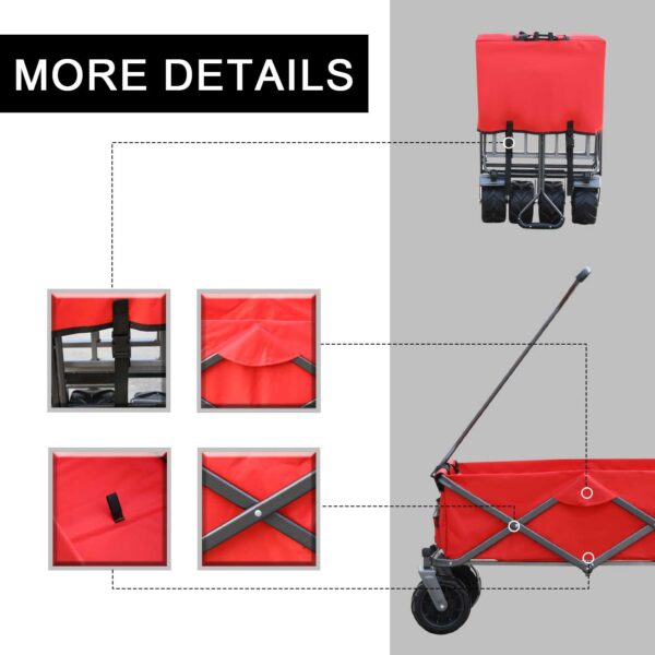 Utility Park Garden Cart Tool Customized Color Folding Camping Trolley Outdoor Picnic Beach Wagon