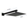 12" Wall Mount Rainfall Square Shower Head