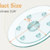 Double layer rotatable round glass.The rotatable design makes it more convenient to retrieve and place items.The upper glass has a diameter of 20 inches, while the lower glass15 inches.
