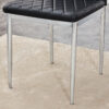 Grid armless high backrest dining chair, black chair and 6-piece set of electroplated metal legs, office chair. Suitable for restaurants, living rooms, kitchens, and offices.W115163430  0924