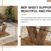 A modern minimalist style coffee table. Transparent tempered glass tabletop with wooden MDF columns. Suitable for living room and dining room.  CT-V