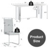 Modern minimalist dining table. Imitation marble glass sticker desktop, stainless steel legs, stable and beautiful. 4 premium PU seats. 63 inches * 35.4 inches * 29.5 inches DT-69 C-1162