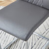Table and chair set.63"x31.5x30" Black Marble-Patterned Slabs Tabletop with Stainless Steel Butterfly Legs.Paried with 4 Dark gray high-quality PU chairs with silver metal legs.
