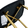 Luxury Simple Chair - Set of 4 BLACK Linen-Cotton Material High Resilience Dining Chair with Metal Golden Leg.Integral metal leg architecture,Suitable for various interior decoration styles.