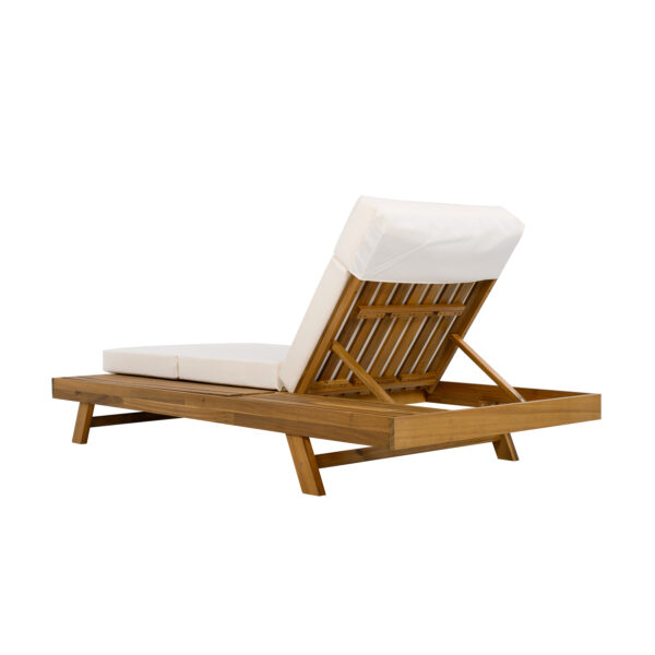 30a2753d09de4071b599a6c578d69eab_f5ae857892b3d4693061c5a3d0f55172 LOUNGE CHAISE SET WITH HEADREST,SPACE AVAILABLE ON ONE SIDE, ACACIA WOOD WITH WATER-RESISTANT LOUNGE CUSHIONS (CREAM & 3-FOLD & 4 inch) - MATCHING DARK GREY/BEIGE VERSION AVAILABLE